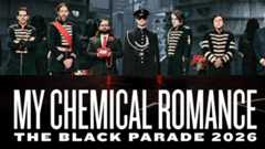 photo of my chemical romance from 2025, in support of the black parade tour