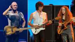 Sting performs onstage during a concert at Eventim Apollo on October 26, 2025 in London, England. Guitarist Jeff Beck (L) and bassist Tal Wilkenfeld perform with Steven Tyler at the iHeartRadio Music Festival at the MGM Grand Garden Arena September 24, 2011 in Las Vegas, Nevada. 