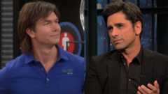 Georgie Cooper (Jerry O&#039;Connell) appears on The Big Bang Theory, while John Stamos appears on Late Night with Seth Meyers.