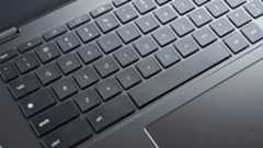Close-up of keyboard on Asus Chromebook CM14