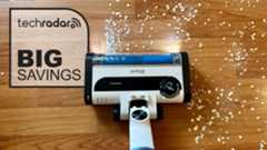 Shark Cordless Pro Vacuum with Big Savings graphic overlaid