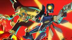 A creature from Palworld and a robot from Ultrakill appear against a backdrop of red