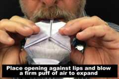 Like the real thing on the space station, NASA's origami model of the Bigelow Expandable Activity Module (BEAM) is inflated after its assembly. The "origaBEAMi" is free to download from NASA’s website.