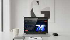 NordVPN website during Black Friday 2025 running on a laptop on a desk