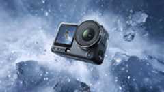 DJI Osmo Action 6 camera bursting from water and ice