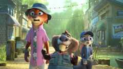 Nick and Judy in Marsh Market in Zootopia 2