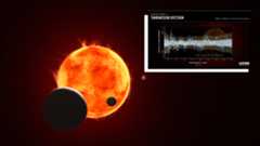 (Main) An illustration of the planet TRAPPIST-1e (inset) Data collected by the NIRSpec (Near-Infrared Spectrograph) instrument on NASA’s James Webb Space Telescope