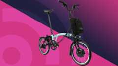 Brompton Electric C Line explore on a purple background