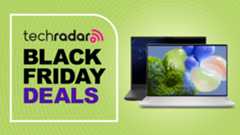 Dell laptops on green background with techradar black friday deals text overlay