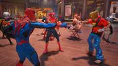 Spider-Men doing the Spider-Man Points meme in Marvel Rivals
