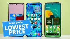 Displays of iPhone 17 Pro Max, Galaxy S25 Ultra, and Pixel 10 Pro XL