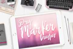 Screenshot of Dry Marker, one of the best Procreate brushes: