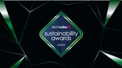 TechRadar Sustainability Awards logo on a black background. 