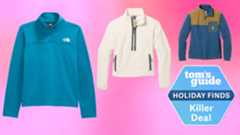 The North Face and Top Design discounted quarter-zip pullovers