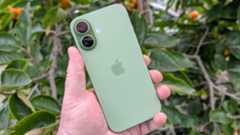 Sage iPhone 17 in hand