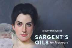 Example image for Sargent&#039;s Oils, one of the best Procreate brushes