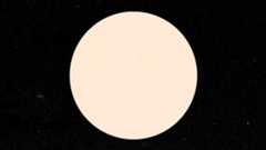 A gif showing the core of the sun. The sun is rotting and the colors within represent the rotation rate at each location on the sun. Red represents the slowest rotation (on top and bottom) and blue, the fastest (center).