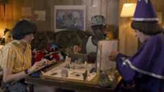 Mike, Lucas, and Will playing Dungeons and Dragons in Stranger Things season 1