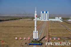 China's Long March 2F rocket, carrying the Shenzhou 8 spacecraft, rolls to the launch pad in preparation for its November 2011 launch.