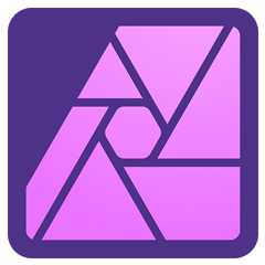 The logo of Affinity Photo, one of the best digital art software programs