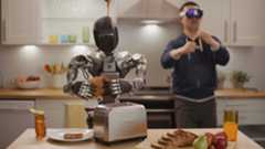 NVIDIA humanoid robot making toast