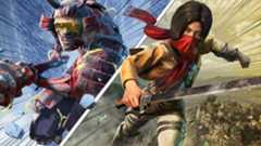 Promotional image for Assassin&#039;s Creed Shadows Attack on Titan crossover.