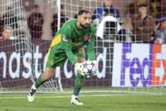 Manchester City goalkeeper Gianluigi Donnarumma in action in the Champions League