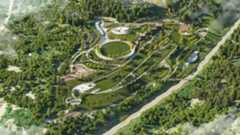 A Practical Guide to AI in Architecture; a green space arch-viz scene