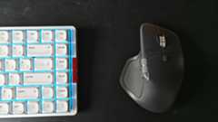 The Logitech MX Master 4 mouse, from different angles. 
