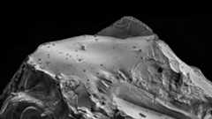 an electron microscope image of a moon rock