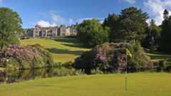 Bovey Castle from the 3rd green of the golf course