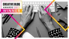 Creative Bloq awards: A person types on a keyboard