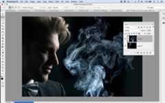 Black backgrounds make it easy to drop in smoke