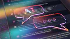 AI chatbot images on a phone screen