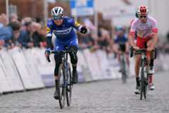 Nokere Koerse 2019: Remco Evenepoel (L) in one of only two participations in a cobbled Classic, both six years ago