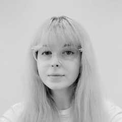 Anna Koselke black and white headshot