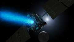 Artist's Concept of Dawn Spacecraft Above Ceres