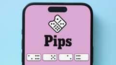 Pips on a blue background