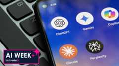 AI icons on a smartphone. 