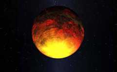 This artist&#039;s concept of Kepler-10b shows the smallest known exoplanet, announced in January 2011.