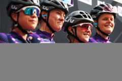 Four riders of the Liv AlUla Jayco team
