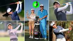 Jeeno Thitikul celebrates with her caddie