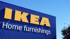 An closeup exterior shot of an IKEA store