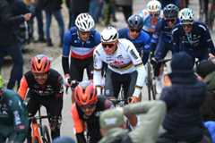 LIEGE BELGIUM APRIL 24 Mathieu van der Poel of The Netherlands and Team Alpecin Deceuninck competes climbing the Cte de Stockeu while fans cheer during the 110th Liege Bastogne Liege 2024 Mens Elite a 2545km one day race from Liege to UCIWT on April 24 2024 in Liege Belgium Photo by Dario BelingheriGetty Images