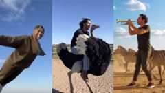 Images from AI-generated videos made in OpenAI Sora app