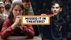 (L-R) Jessie Buckley in "Hamnet" (2025); Timothée Chalamet in "Marty Supreme" (2025)