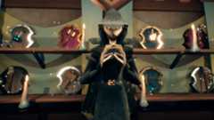 A spooky skeletal shopkeeper