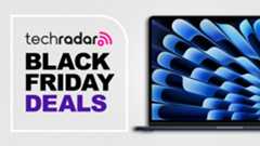 15-inch MacBook Air M4 against a grey TechRadar deals background