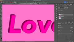 Screenshot of Photoshop workspace, where a pen tool is being used to create a shape behind the text.