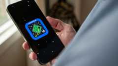 The Android 16 logo on a Google Pixel 9 Pro XL